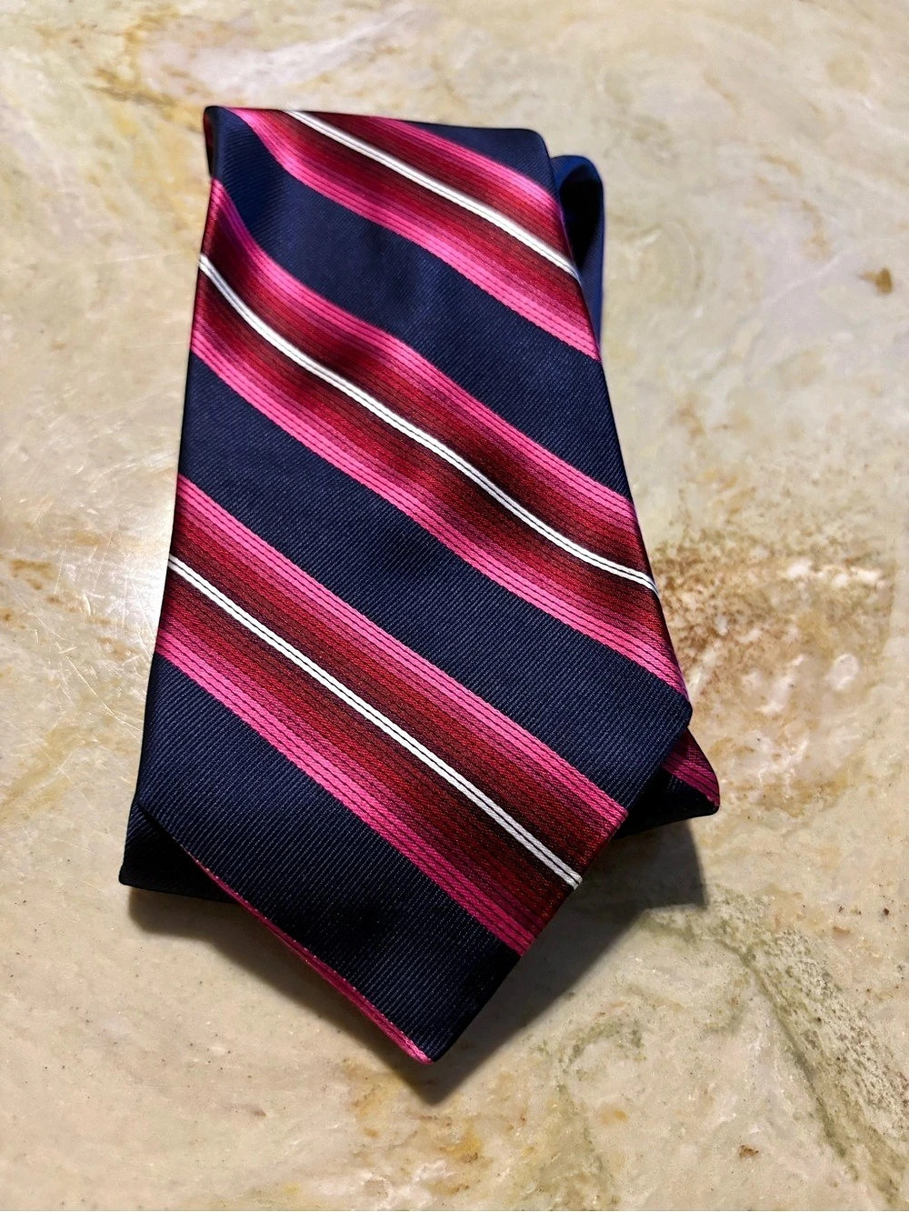 Tommy Hilfiger Striped Tie Blue & Pink
